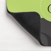 ダマスクパターン、グレーダマスク、モノグラム マウスパッド (コーナー)