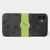 ダマスクパターン、グレーダマスク、モノグラム Case-Mate iPhoneケース (裏面(横))