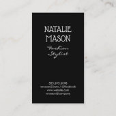 ダマスクパターン |ゴールド・フォイル 名刺 (裏面)