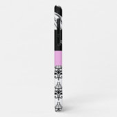 ダマスクパターン、白黒ダマスク、お名前 Case-Mate iPhoneケース (裏面/左)