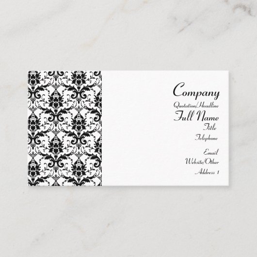 ダマスクパター包まれたン名刺 名刺 (正面)