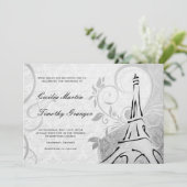 ダマスクパリシエエレガントンヌ – 白黒結婚ズ 招待状 (スタンド正面)