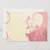 ダマスクパリジェンヌ – ハニーサックル&アイボリー結婚ズ 招待状 (裏面)