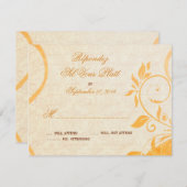 ダマスクパリジェンヌ – マーマレード&秋スパイスRSVP 出欠カード (正面/裏面)