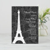 ダマスクパリリハーサルディナー(ブラック) 招待状 (スタンド正面)