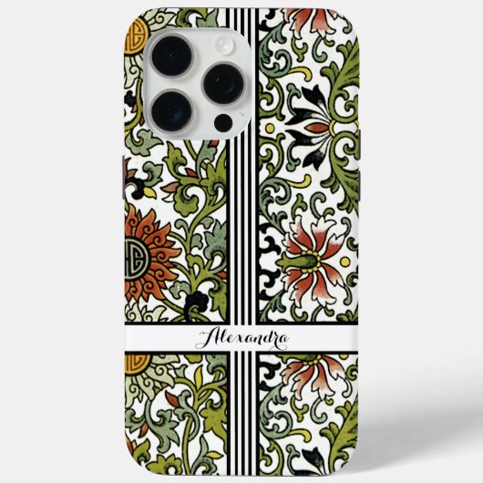 ダマスクパーソナライズされたiPhoneあなたが色を選択 Case-Mate iPhoneケース (裏面)