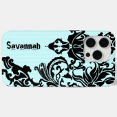 ダマスクパーソナライズされたiPhoneカバー選択カラー Case-Mate iPhoneケース (裏面 (横))