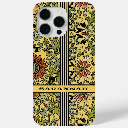 ダマスクパーソナライズされたiPhoneカバー – 色を選択 Case-Mate iPhoneケース (裏面)