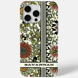 ダマスクパーソナライズされたiPhoneカバー – 色を選択 iPhone 15 Pro Maxケース