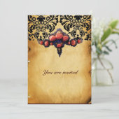 ダマスクパーチメント及びピンクサンゴバラ 招待状 (スタンド正面)