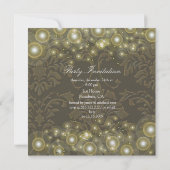 ダマスクパーティの招待状、シャンパンバブル 招待状 (裏面)