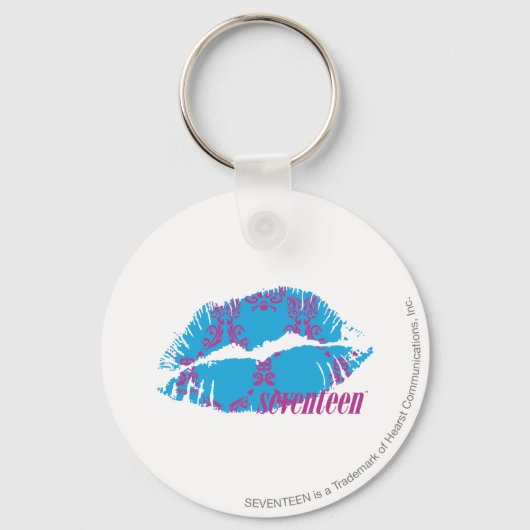 ダマスクパープルアクア キーホルダー (正面)