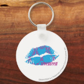 ダマスクパープルアクア キーホルダー (正面)