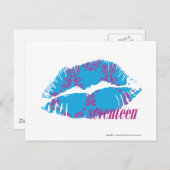 ダマスクパープルアクア ポストカード (正面/裏面)