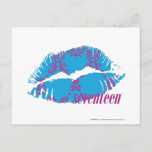 ダマスクパープルアクア ポストカード (正面)