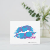 ダマスクパープルアクア ポストカード (スタンド正面)