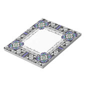 ダマスクパープルエレガントアンドアクア名前をカスタムする ノートパッド (回転)