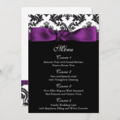 ダマスクパープル結婚のメニュー メニュー (正面/裏面)
