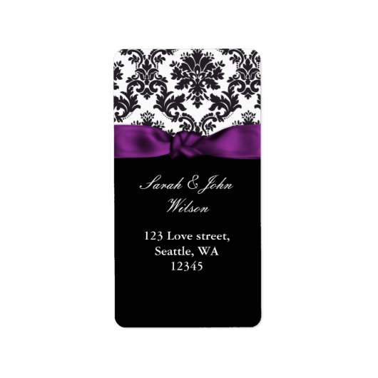 ダマスクパープル結婚ズ ラベル (正面)
