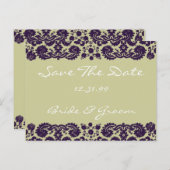 ダマスクパープル結婚ズ 案内ポストカード (正面/裏面)