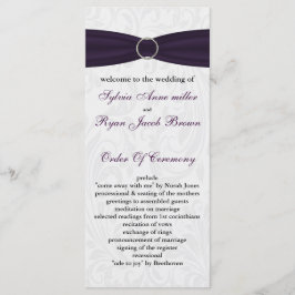 ダマスクパープル結婚式 プログラム