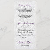 ダマスクパープル結婚式 プログラム (裏面)