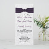 ダマスクパープル結婚式 プログラム (スタンド正面)