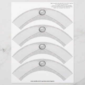 ダマスクパールリボンカップケーキコージー – SILVER GRAY