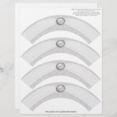 ダマスクパールリボンカップケーキコージー – SILVER GRAY (正面/裏面)