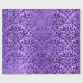 ダマスクパ王室のープルアメジストバイオレットプラム ラッピングペーパー (フラット)