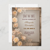 ダマスクビクトリアンバラは日付はがきを保存 案内ポストカード (正面/裏面)