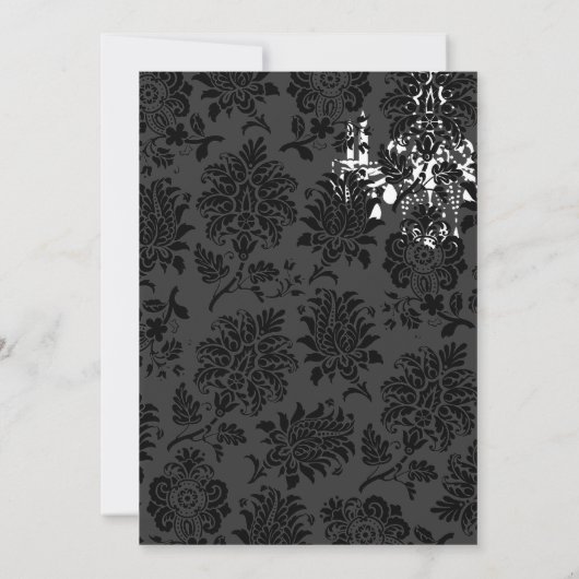 ダマスクビクトリアン婚約パーティ招待状 招待状 (裏面)