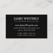 ダマスクピンクインテリアデザイナ名刺 名刺 (裏面)