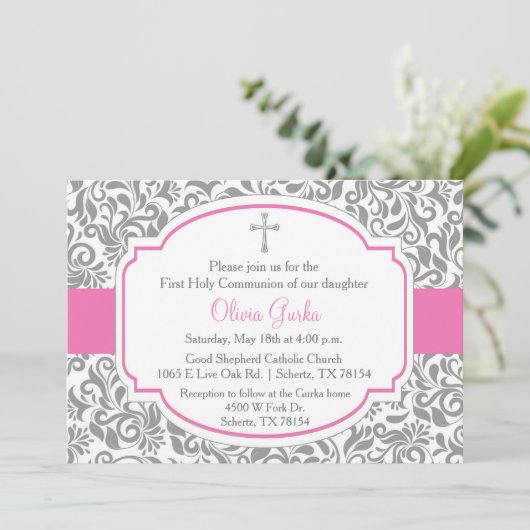 ダマスクピンクガールズファースト通信カード 招待状 (スタンド正面)