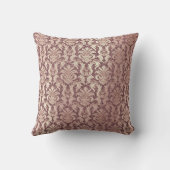 ダマスクピンクピアリーマルーングリッターパールフローラ クッション (裏面)