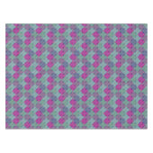 ダマスクピーコックブロックパープルティール(緑がかった色)ブルー テーブルクロス (正面(横))