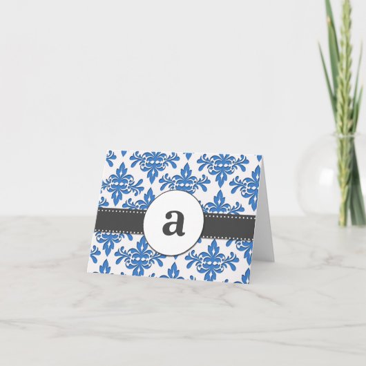 ダマスクフォーマルモノグラム ノートカード (正面)