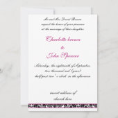 ダマスクフクシアの結婚式招待状 招待状 (裏面)