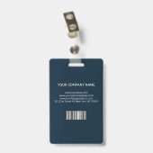 ダマスクフランスのフォトビジネスID バッジ (裏面 （クリップ付）)