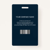 ダマスクフランスのフォトビジネスID バッジ (裏面)