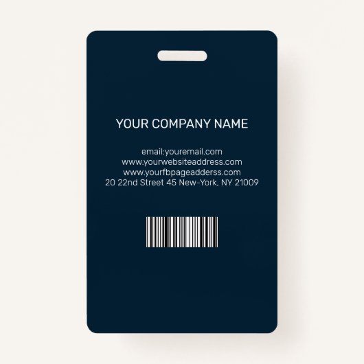 ダマスクフランスのフォトビジネスID バッジ (裏面)