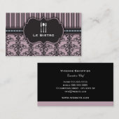 ダマスクフランスのレストランシェフカテラー名刺 名刺 (正面/裏面)