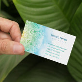 ダマスクフローラ水の色マンダラヨガ瞑想 名刺