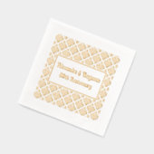 ダマスクフローラBG任意の大事な行事- 50周年 箔ナプキン (左)