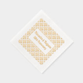 ダマスクフローラBG任意の大事な行事- 50周年 箔ナプキン (右)