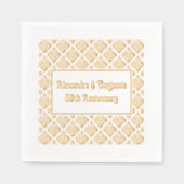 ダマスクフローラBG任意の大事な行事- 50周年 箔ナプキン (正面)