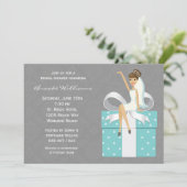 ダマスクブライダルシャワー招待 招待状 (スタンド正面)