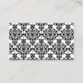 ダマスクブラック、ホワイト、グリーン座席表 プレイスカード (裏面)