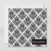 ダマスクプリンセス フォト バースデー インビテーション 5X7 (裏面)