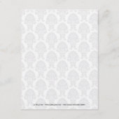 ダマスクベビーキャリッジ赤ちゃんシャワーアドバイスカード アドバイスカード (裏面)